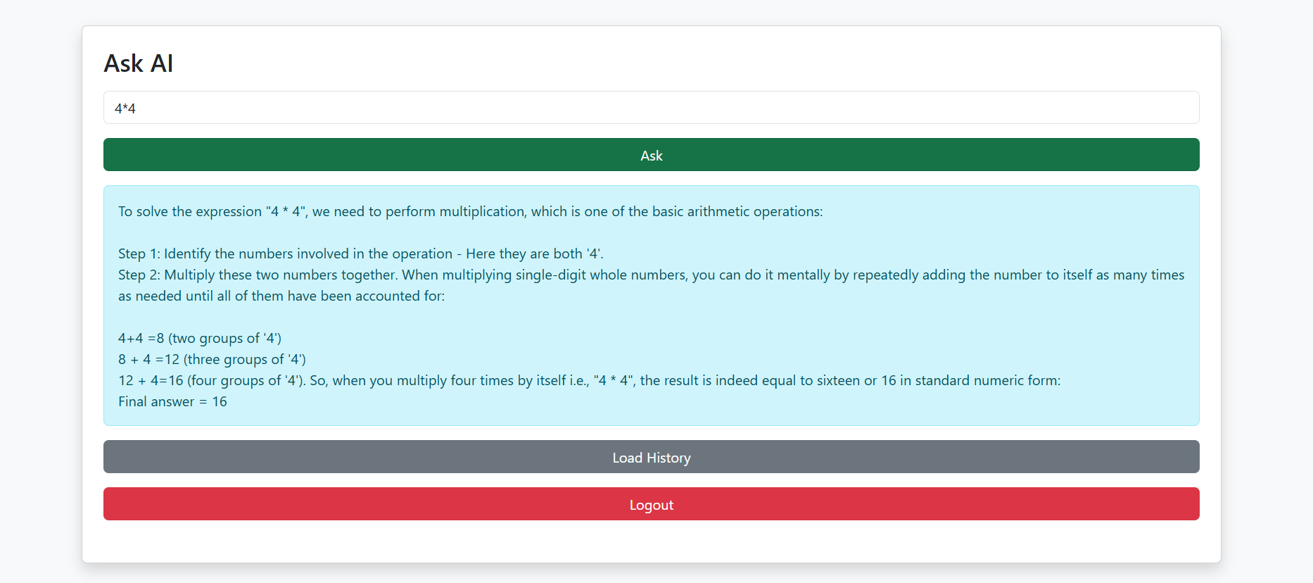 AI Doubt Solver project screenshot