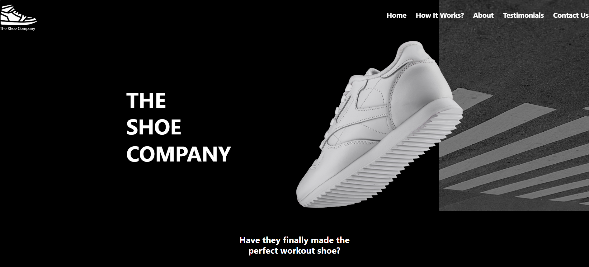 Shoe Landing Page project screenshot
